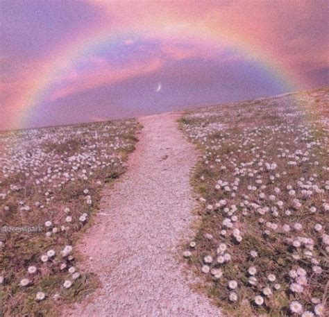 Anime aesthetic flowers and flora gif hunt. 💜🌈 #aesthetic #flowers #paradise #sky #rainbow #moon # ...