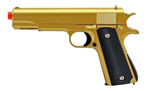 Buy M1911 Replica Full Metal Two Tone Gold And Black Airsoft Spring