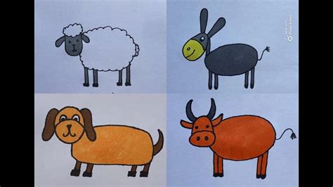 How To Draw A Easy Farm Animal Bornmodernbaby
