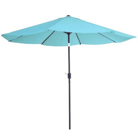 Pure Garden 10 Ft Aluminum Patio Umbrella With Auto Tilt In Blue