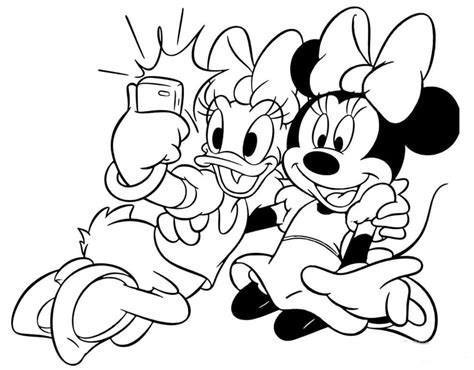 Minnie Mouse Y Daisy Duck Para Colorear Imprimir E Dibujar Dibujos