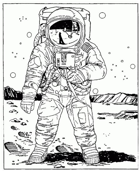 Astronauta Espacio Para Colorear Imprimir E Dibujar Dibujos Colorearcom