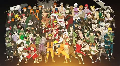 Free Download All Characters On Naruto Anime Cartoon Movie Hd Wallpaper