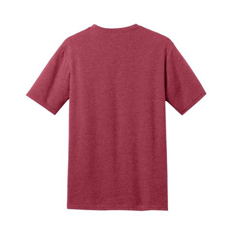 District Made DM108 Mens Perfect Blend Crew Tee - Heathered Red ...