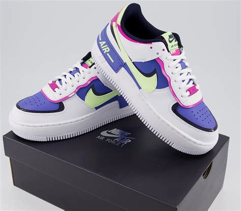 Finished in a mix of white, pink quartz and washed coral, the shoe's upper includes dual eyestays, heel patches and swooshes, with the air branding on the heel of the midsole also adding a doubled element. Nike Air Force 1 Shadow White Barely Volt Sapphire Fire ...
