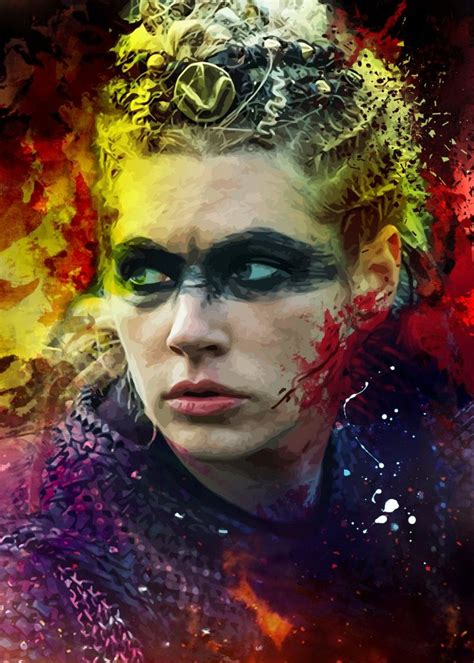 Lagertha Vikings Poster By Micho Abstract Displate Metal Posters