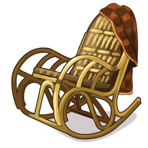 Cartoon Of A Wooden Rocking Chairs Illustrations Royalty Free Vector