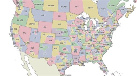 Phone Area Codes Usa Map Map Of World