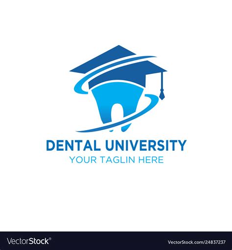 Dental University Logo Designs Royalty Free Vector Image
