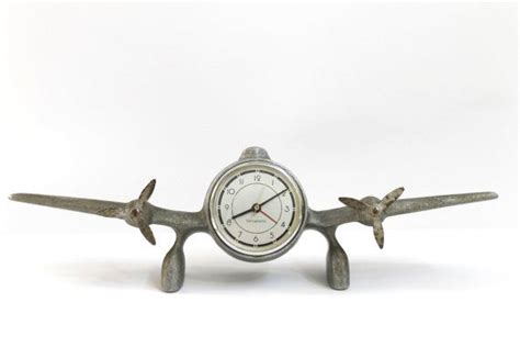 Vintage Sarsaparilla Airplane Desk Mantle Alarm Clock Etsy Mantle
