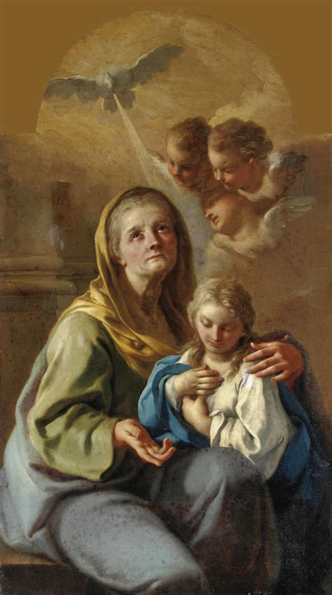 Saint Anne And The Virgin Mary Painting By Francesco De Mura Fine Art