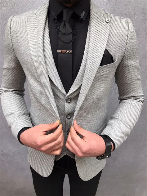 buy gray slim fit suit by worldwide shipping