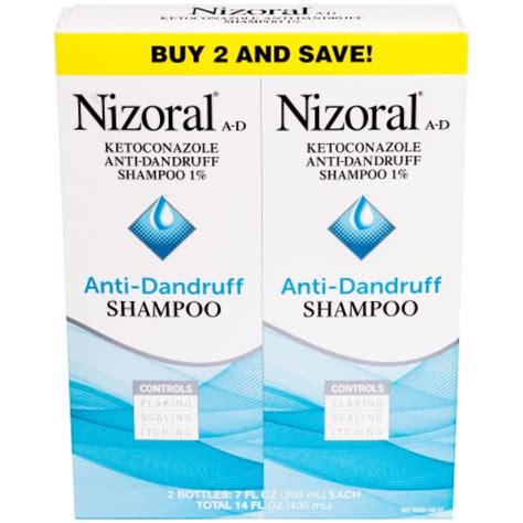 Nizoral A D Anti Dandruff Shampoo 2 Count 14 Fl Oz Food 4 Less