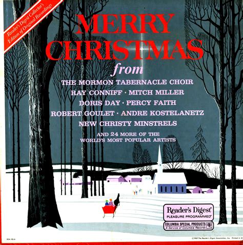 Readers Digest Merry Christmas Album Cover By Eyvind Earle Christmas