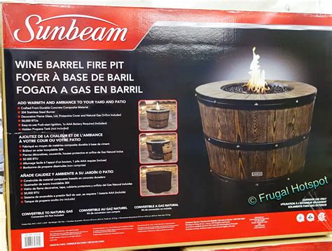 Sunbeam Wine Barrel Fire Pit Costco Sale Frugal Hotspot