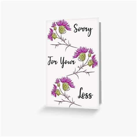 Floral Sorry For Your Loss Sympathy Card By Artistree Greeting
