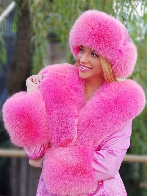 Fur Hat Pink Fur Coat Fur Pink Fur