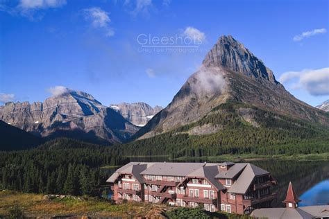 Many Glacier Hotel Photo Glacier National Park Print Swiftcurrent