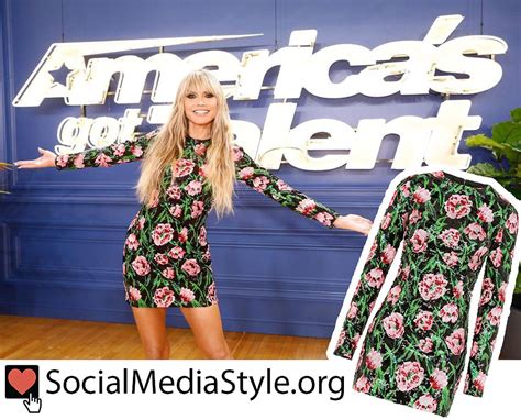 Heidi Klum S Sequin Floral Print Dress From America S Got Talent