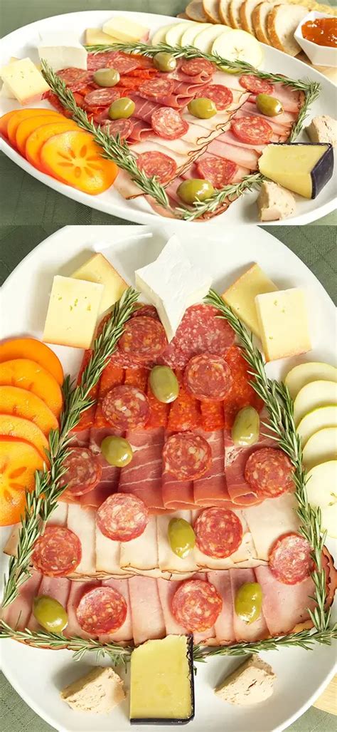 Christmas Tree Charcuterie Meat Cheese Tray Ohclary