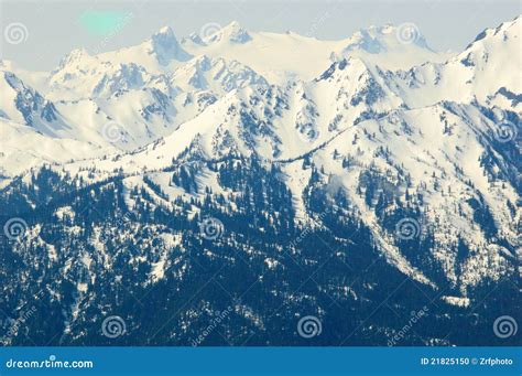 Blue Mountains And Snow Capped Peaks Stock Photo Image Of Snow