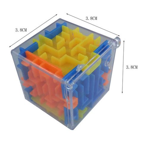 Cubo Mágico Laberinto 3d Transparente De Seis Lados Rompecabezas De