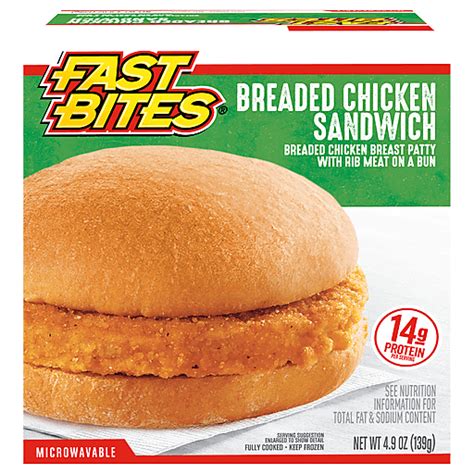 Fast Bites Sandwich Breaded Chicken 49 Oz Burger Reasors