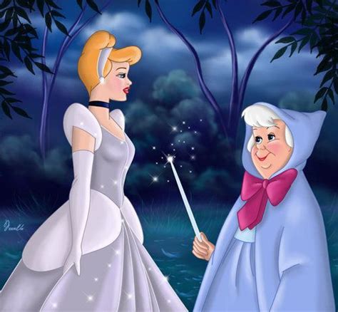 Disneys Cinderella And Fairy Godmother Cinderella Fairy Godmother