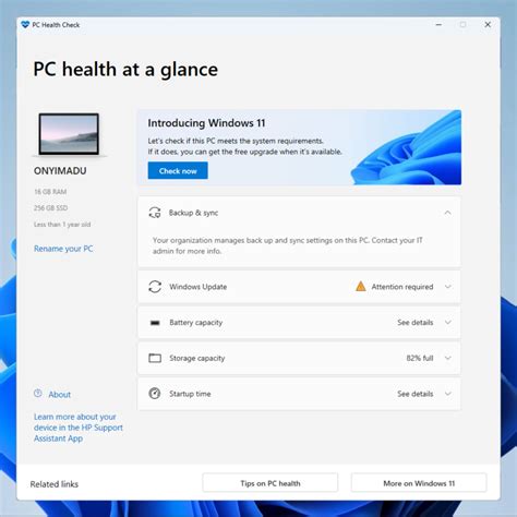 windows 11 upgrade pc health check get latest windows 11 update