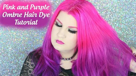 Pink And Purple Ombre Hair Dye Tutorial Youtube