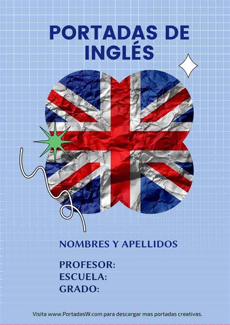 Portada Para Cuadernos De Inglés Portadas Word ️