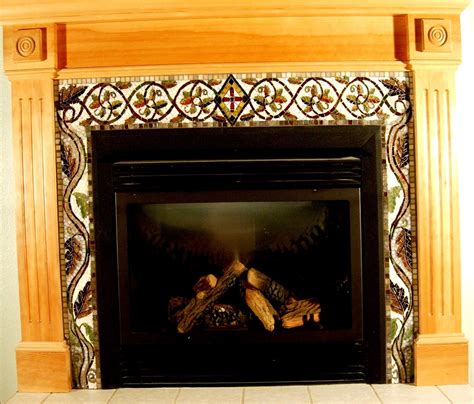 Mosaic Tile Fireplace Ideas Home Design Ideas