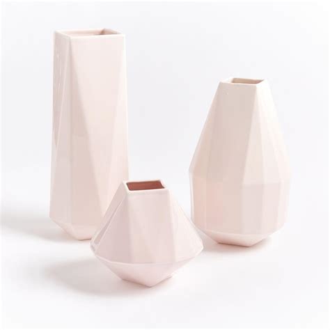 Faceted Porcelain Vases West Elm Uk