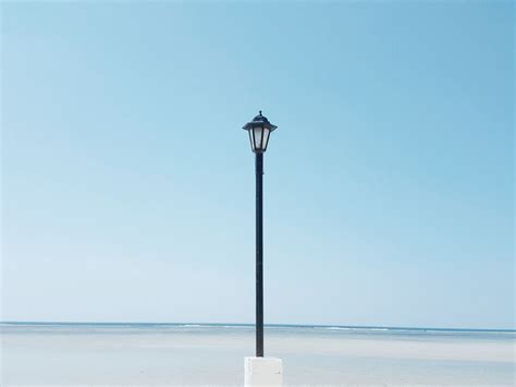 Free Photo Coast With Lampposts