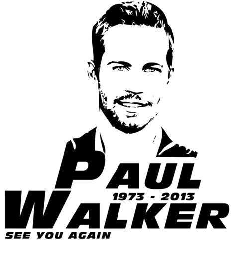 Paul Walker Vinyl Decal And Iron On Transfer Etsy Canada In 2023