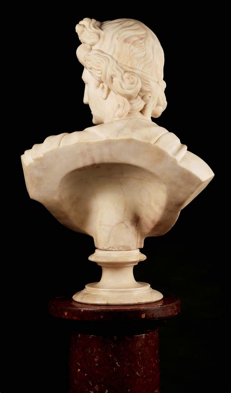 Lot Detail Alabaster Bust On Pedestal
