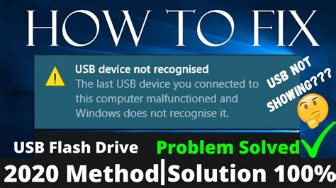 How To Fix Usb Flash Drive Is Not Showing In Windows 7810 2020