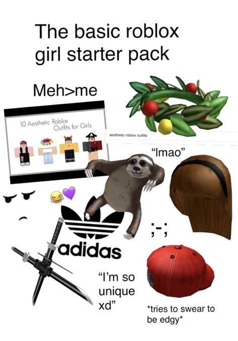 The Basic Roblox Girl Starter Pack Rstarterpacks