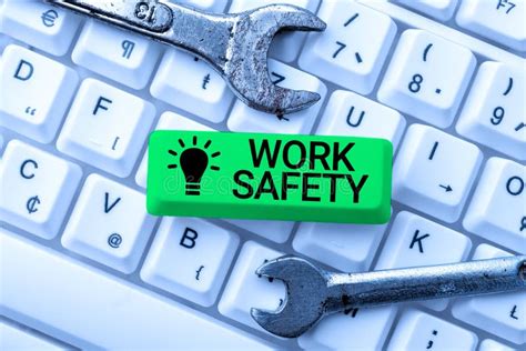 Text Caption Presenting Work Safety Concept Meaning Policies And