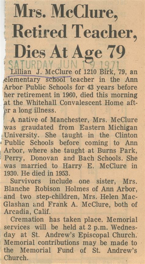Harry E. McClure | Ann Arbor District Library