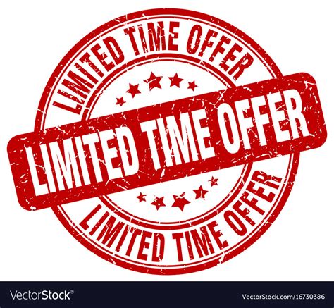 Limited Time Offer Stamp Royalty Free Vector Image