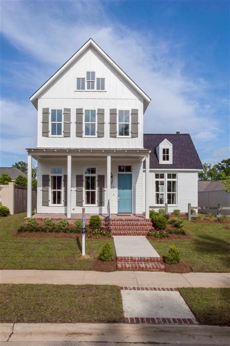 There are so many shades of grey & white paint, it's hard to choose a neutral wall color! Modern Farmhouse - Audubon Square - Farmhouse - Exterior ...