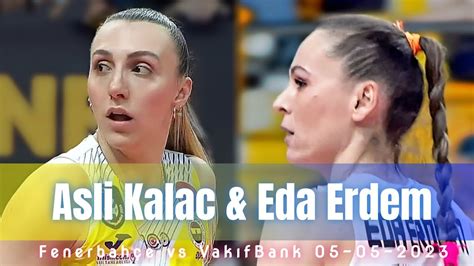 Turkish Volleyball League 22 23 Playoff Semi Final [asli Kalac And Eda Erdem] Youtube