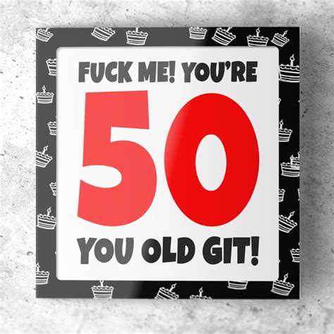 rude 50th birthday cards funny 50th birthday card for best friend brother men him rude