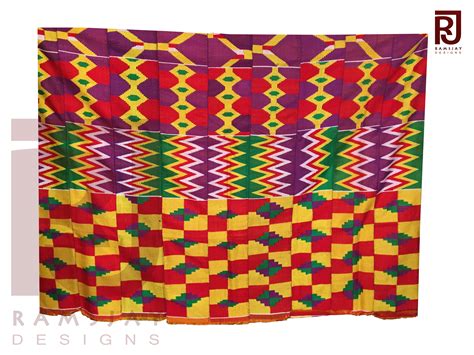 Kente Cloth Ghana African Handwoven Fabric Ashanti Kente African Art 6