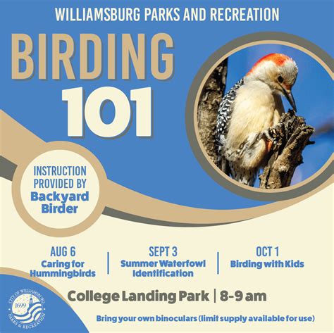 Birding 101 Williamsburg Va