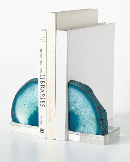 Pair Of Bookends Made Of Natural Rock And Crystal As These Books Ends