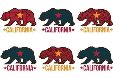 Download california svg cut files (3) and create your personal diy project with these beautiful quotes or designs. Patterned California Bear Vectors - Download Free Vectors ...