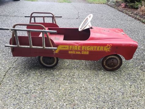 Â Amf Fire Truck Pedal Car Vintage Antique Restoration Fire Fighter