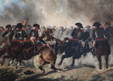 Jules Antoine Duvaux French The Th Napoleonic Cavalry Regiment Charging Into